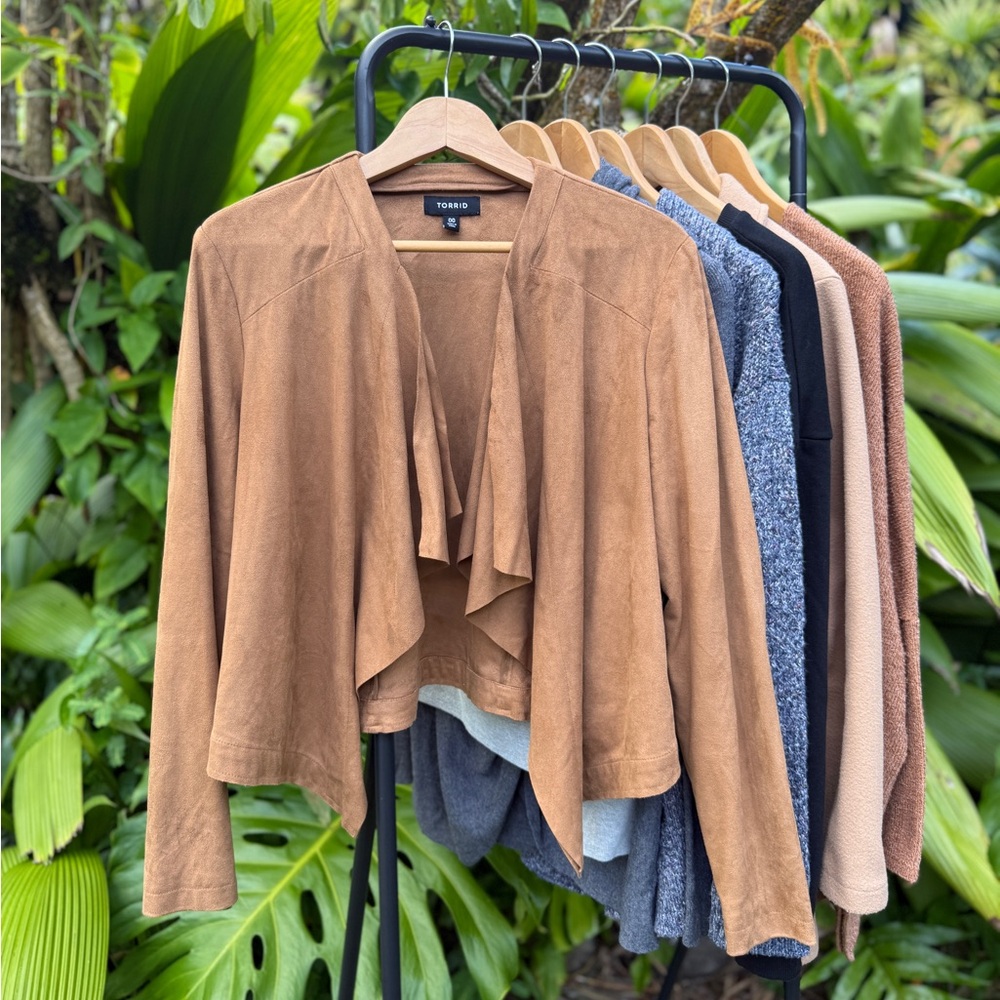 Torrid Brown Suede Open Jacket (00)